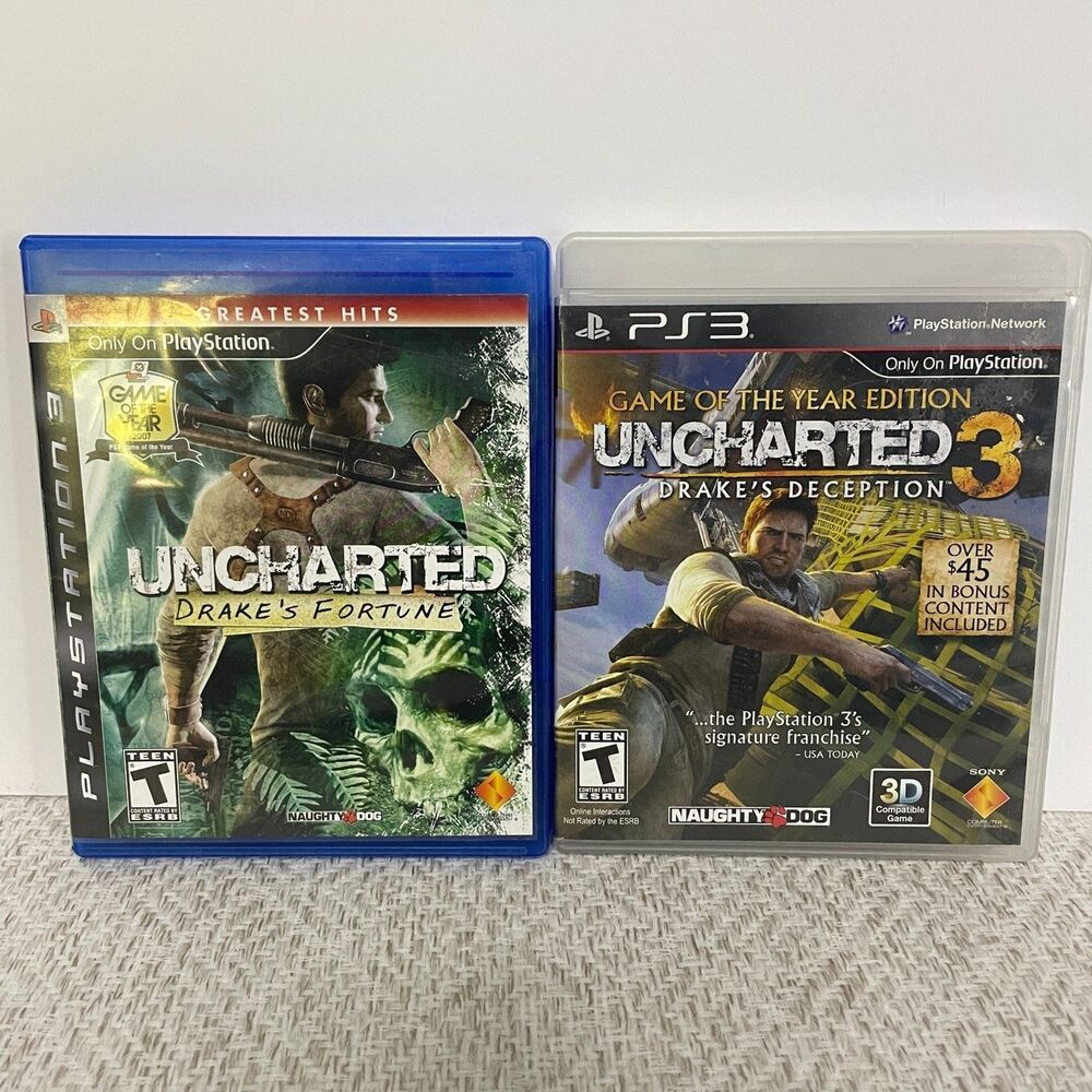 Uncharted Video Game Bundle for Sony PlayStation 3 CIB